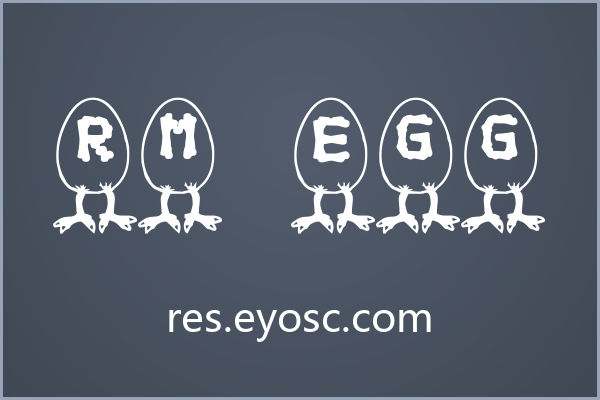 被蛋壳包裹的俏皮字母 RM Egg