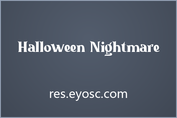 糖果罐标签上的Halloween Nightmare