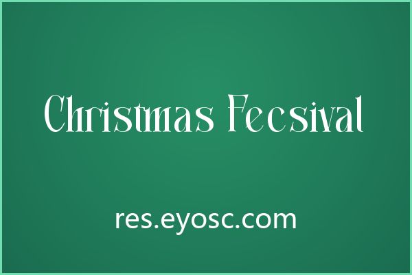 四角星点缀的衬线体 Christmas Fecsival