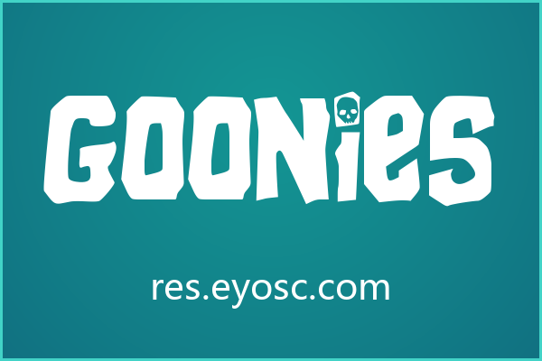 给孩子的品牌提案里，Goonies字体恰好藏了个小骷髅