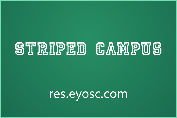 粗犷中的细腻条纹，Striped Campus