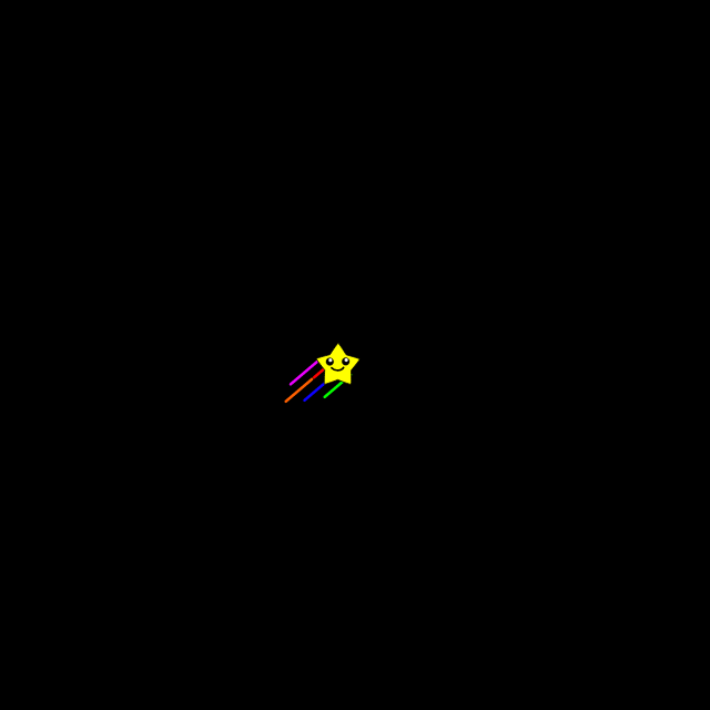 彩虹流星划过夜空，灵动星芒点缀界面