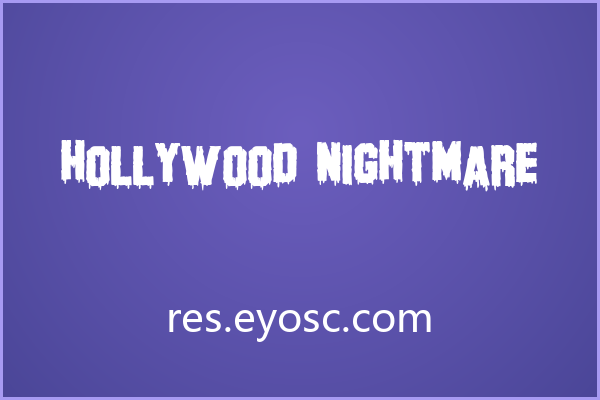 Hollywood Nightmare，噩梦般的婚礼请帖