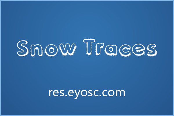 带霜边效果的Snow Traces字体