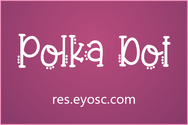 圆点装饰的趣味衬线体 Polka Dot