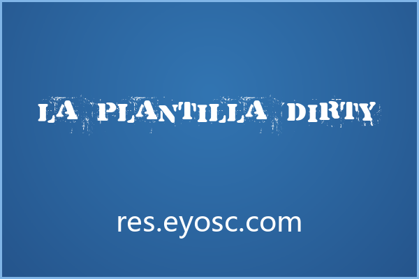 自带斑驳墨渍的模板体 La Plantilla Dirty