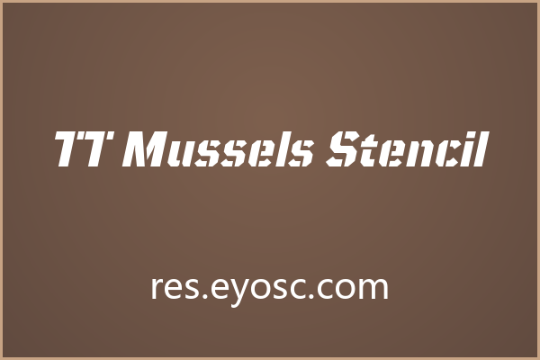 电商Banner上一眼认出TT Mussels Stencil