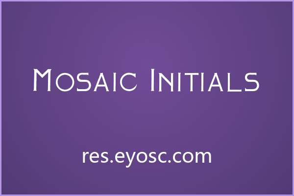 做包装标题的人该看看 Mosaic Initials