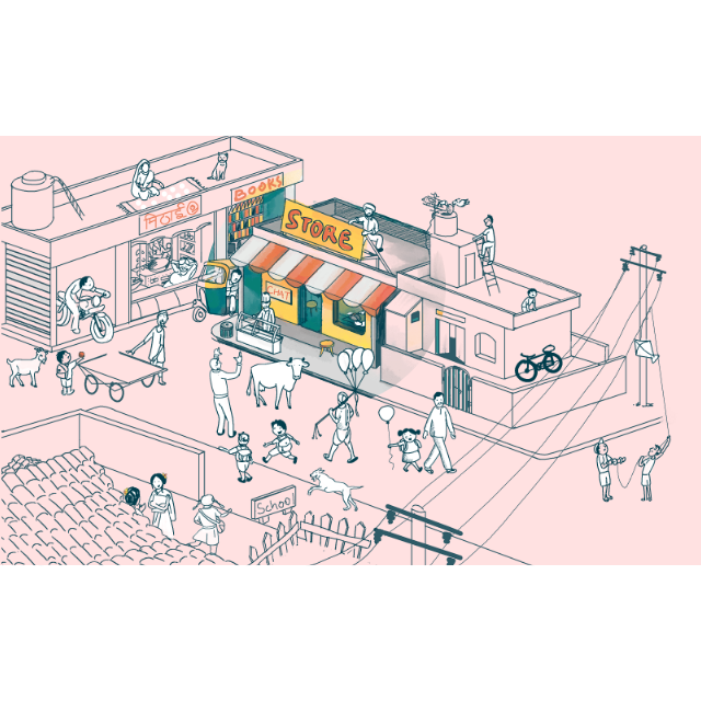 极简线条里的热闹市井