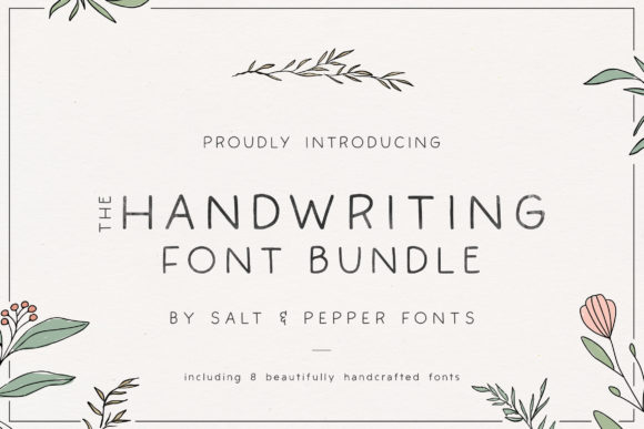 自然笔触的手写字体 The Handwriting Bundle