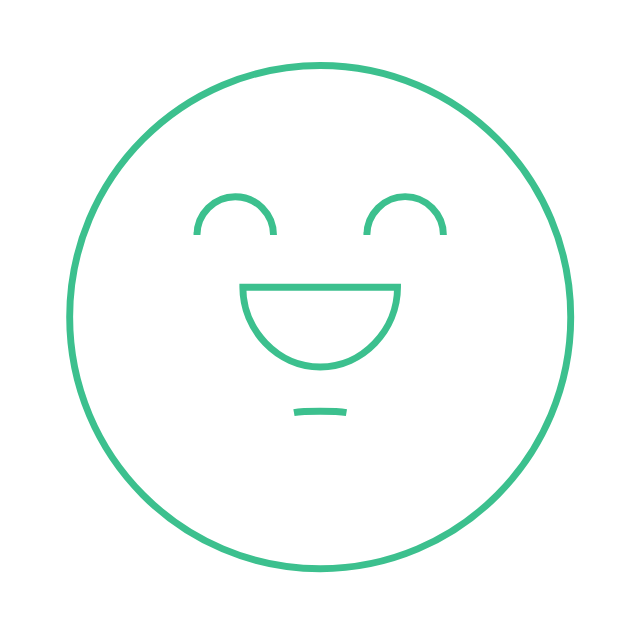 线条笑脸传递出轻松愉悦的社交互动感