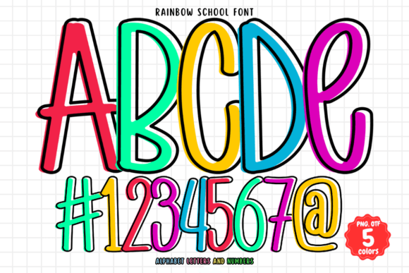 多色SVG手写体Rainbow School让网页标题更生动