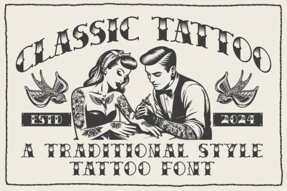 粗犷纹身风做App界面，Classic Tattoo的硬核表达