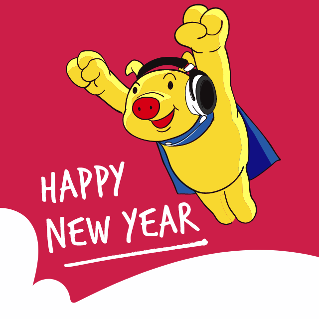 戴耳机的飞猪动效，为新年空状态页注入活力