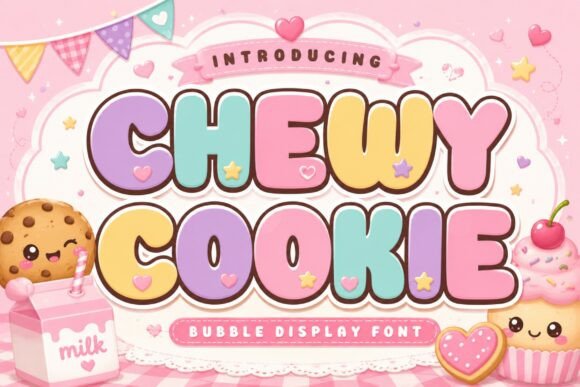 圆润气泡造型的Chewy Cookie点亮童书封面甜蜜感