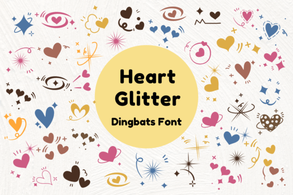 用 Heart Glitter 做品牌VI，大字号才显手绘张力