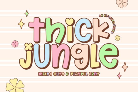 Thick Jungle 的圆润粗笔画让海报标题更具视觉张力