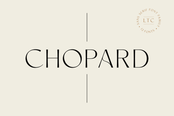 品牌VI主视觉选用Chopard能凭借高对比度提升辨识度