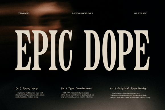 书籍封面讲究留白，Epic Dope以高对比衬线重塑经典