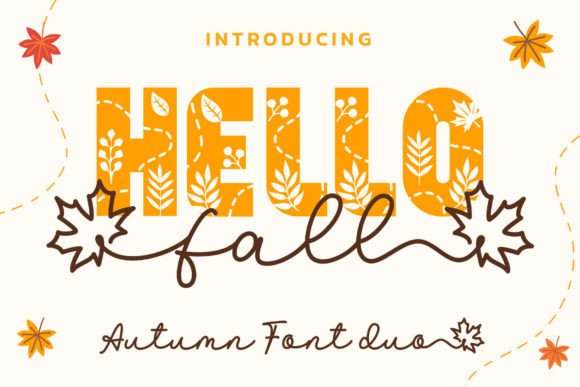做秋季海报标题的设计师该看看 Hello Fall Duo