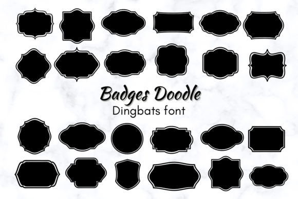 圆润徽章轮廓勾勒的符号体 Badges Doodle 点亮包装印刷