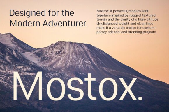 Mostox线条干净利落，品牌VI的斜体利器