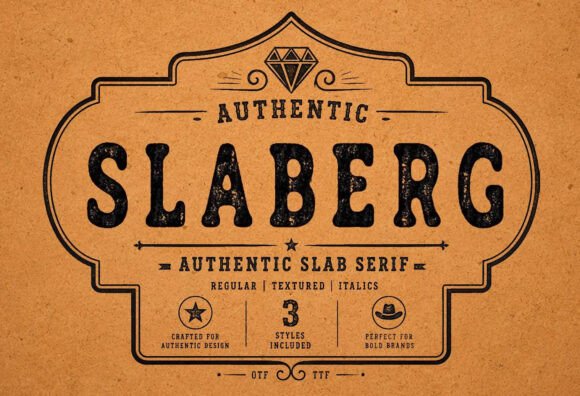 Slaberg 的复古质感能提升咖啡餐饮品牌的主视觉
