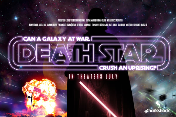几何圆角勾勒复古科幻的网页标题字体 Death Star