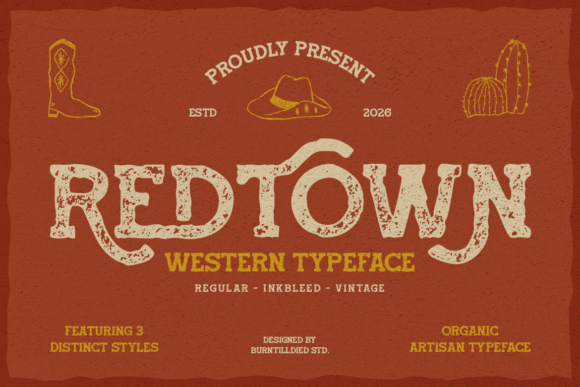 包装印刷版面上一眼认出 Redtown 的西部张力