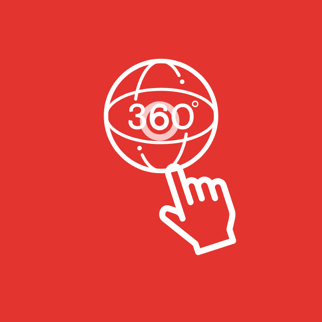 社交分享页上轻快醒目的360度全景点击动效