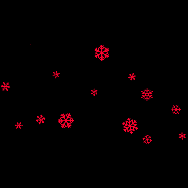 品牌动效缺氛围？这款红色飘雪循环动画可以试试