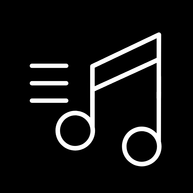 声波与音符交替律动，契合音乐品牌动效