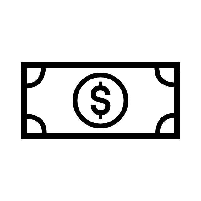 线条感十足的现金支付钞票弹出动效