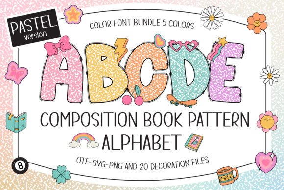 用 Composition Book Pattern Pastel 唤醒童年记忆