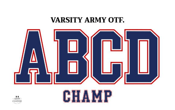 校园风海报设计，Varsity Army让字母活起来