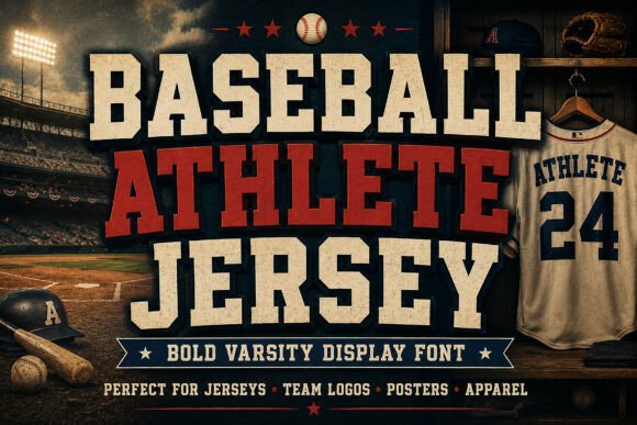 纪念品店海报上一眼认出 Baseball Athlete Jersey