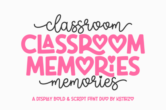手帐贴纸标题字：Classroom Memories字体测评