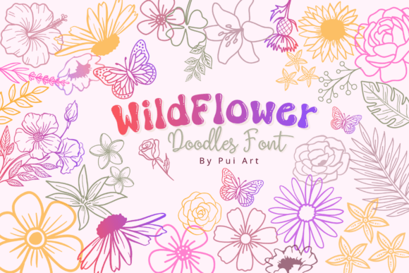 Wildflower Doodles 的手绘笔触为自然主题设计增添趣味