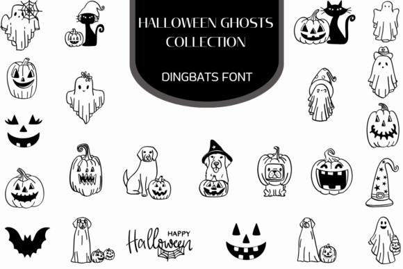 用Halloween Ghosts Collection点亮节日氛围的图案设计
