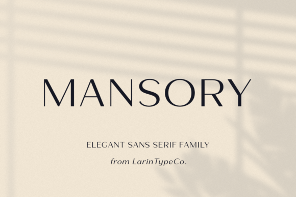 Mansory，轻盈平衡的现代无衬线，从标题到正文