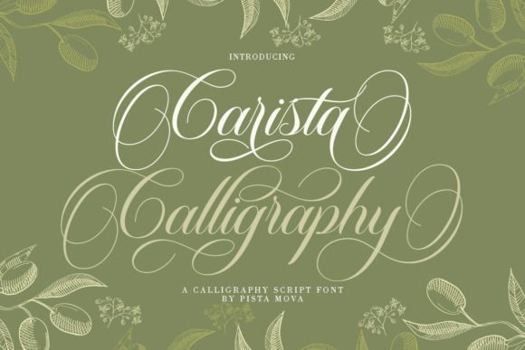 带有连笔花体的 Carista Calligraphy