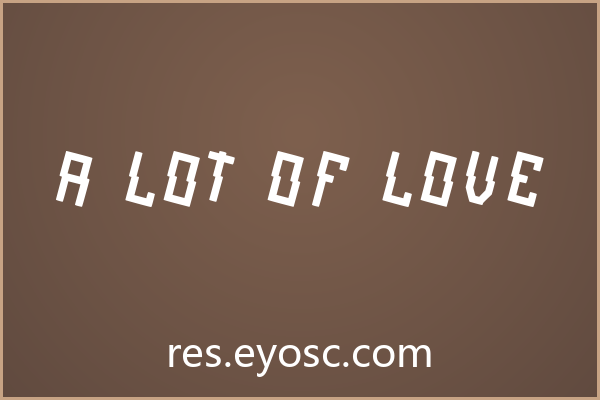 A lot of love：街头躁动感的几何方块字
