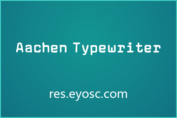 Aachen Typewriter，复古键盘的现代回响