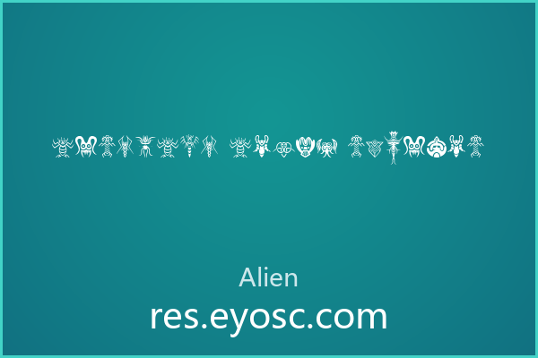 科幻主题海报，还能用 Abstract Alien Symbols 吗？