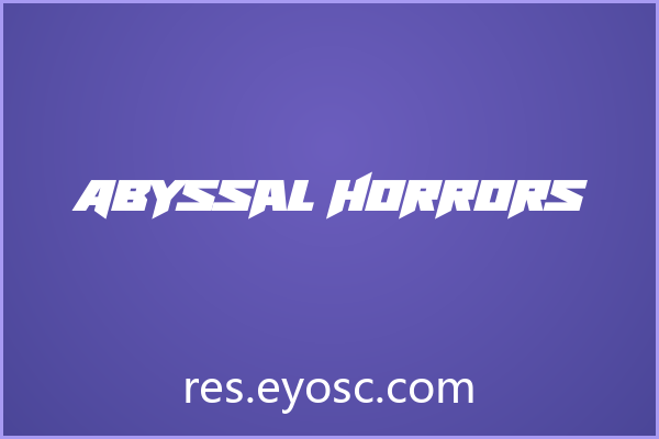 「Abyssal Horrors」：暗黑咖啡餐饮标题字体