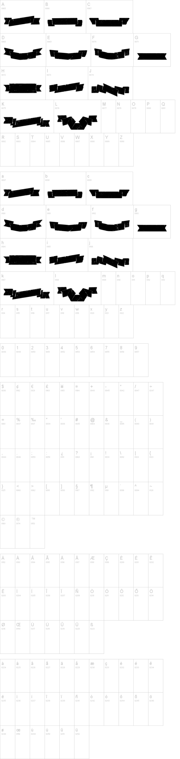 Adhesive Nr. Seven 字体字形表