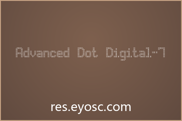 实验室数据屏上 Advanced Dot Digital-7 的点阵精度