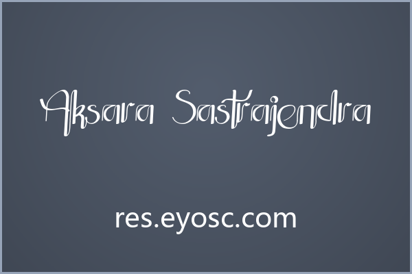 儿童视觉版面上一眼认出 Aksara Sastrajendra