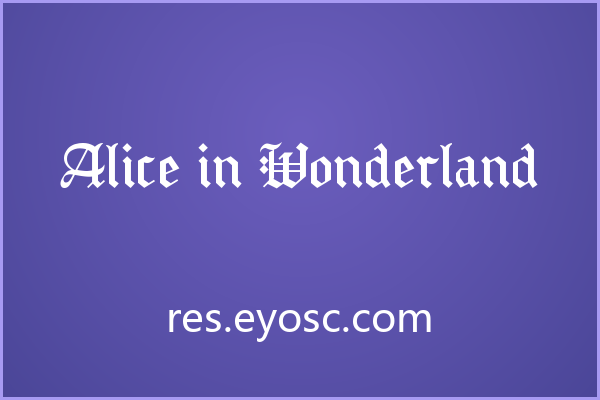 电商Banner上一眼认出Alice in Wonderland