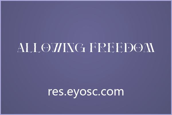Allowing Freedom 的笔画对比适合潮流海报主视觉